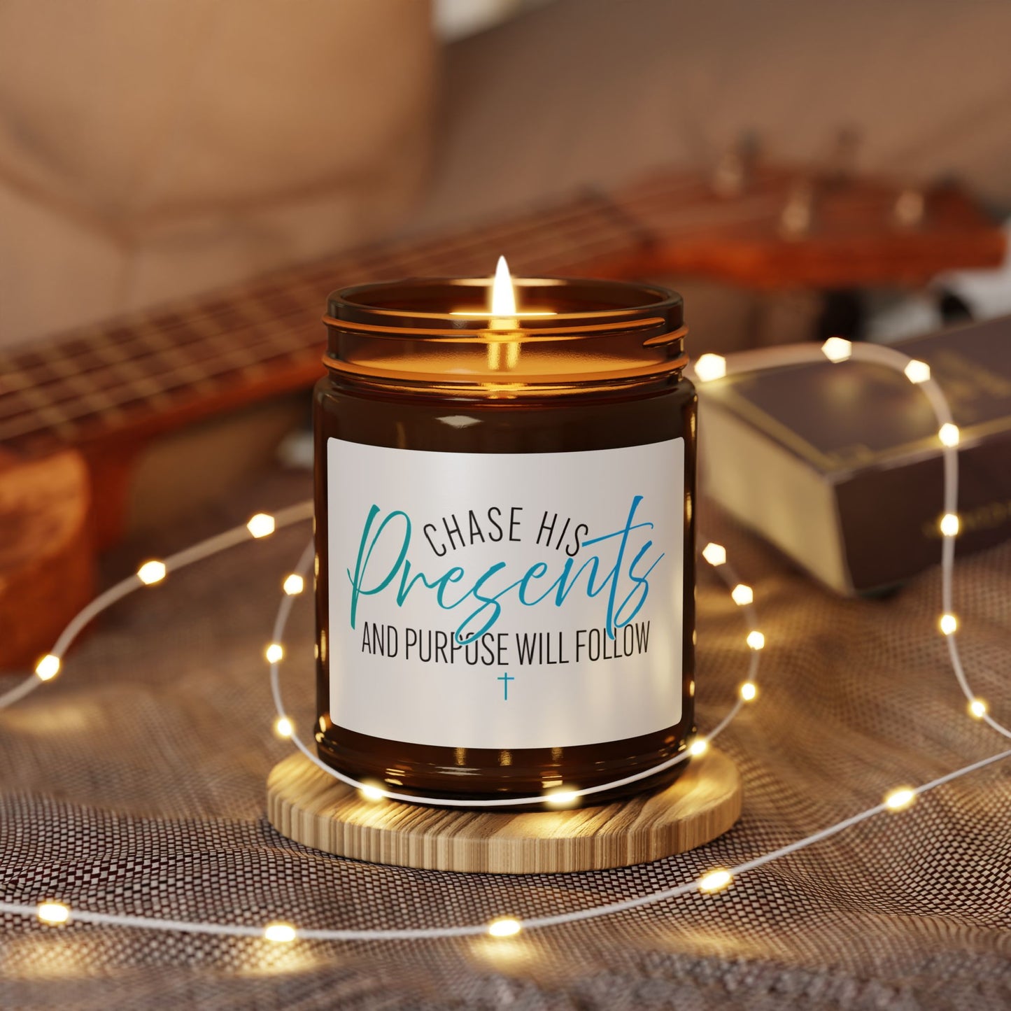 Scented Soy Candle (Multi-Size, Amber Jar)